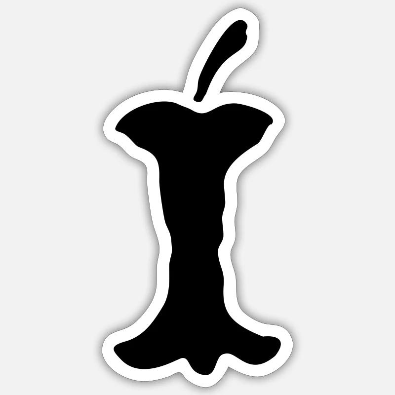Apfel Obst Frucht Birne Geschenkidee - Sticker Größe S (10 x 10 cm) - Mattweiß
