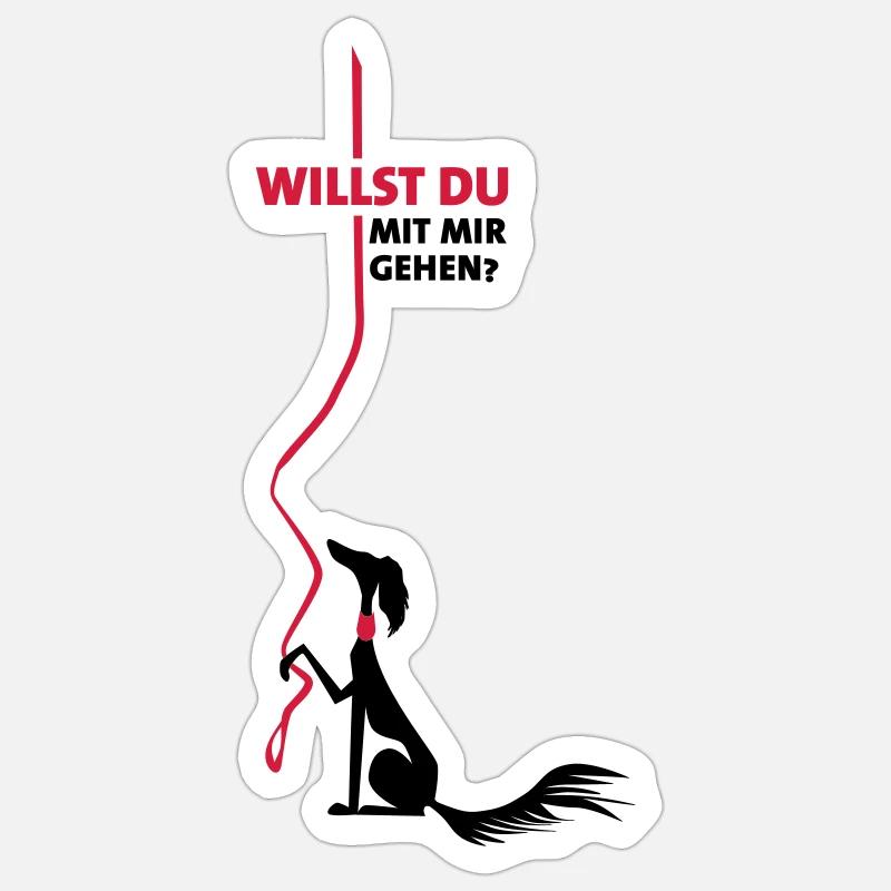 willst du? - Sticker Größe S (10 x 10 cm) - Mattweiß