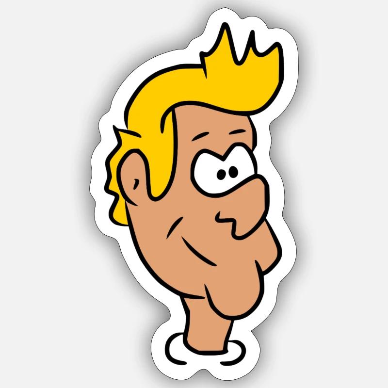 Cool Dad Sketch - Sticker size S (10 x 10 cm) - white matte