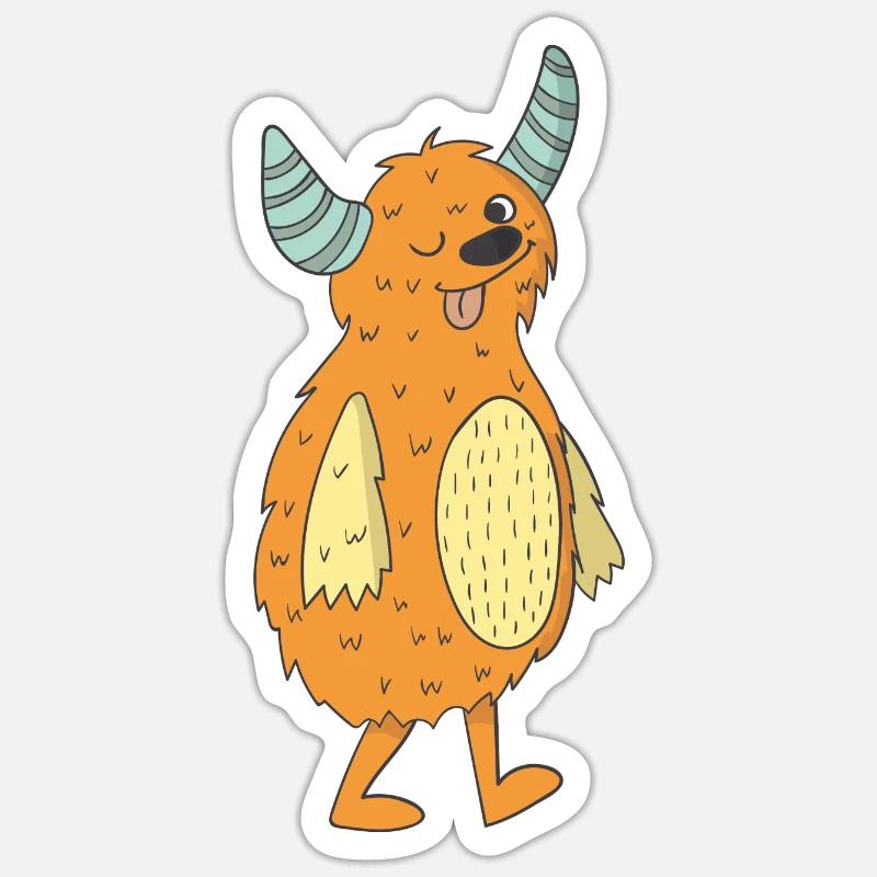 Monstres - Sticker taille S (10 x 10 cm) - blanc mat