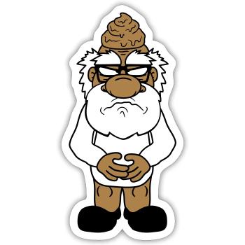 shit shit sour boese veraergert kot heap - Sticker size S (10 x 10 cm) - white matte - Front