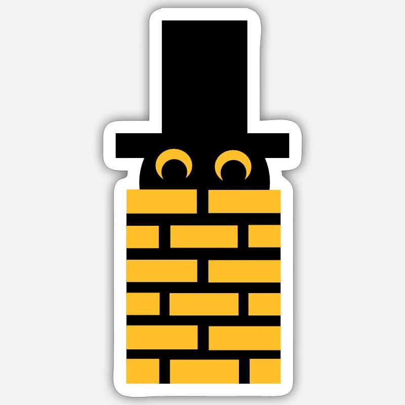 chimney sweep - Sticker size S (10 x 10 cm) - white matte