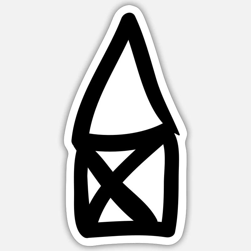 Maison de Nicolas - Sticker taille S (10 x 10 cm) - blanc mat