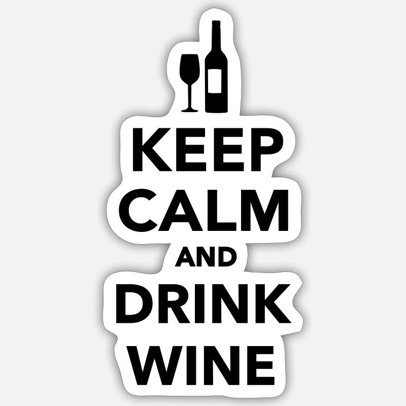 Wein - Sticker Größe S (10 x 10 cm) - Mattweiß