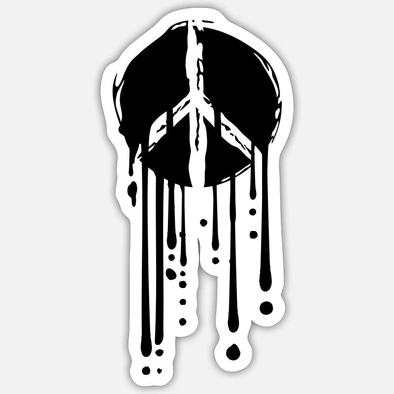 graffiti drops peace circle round symbol peace l Sticker size S (10 x 10 cm)