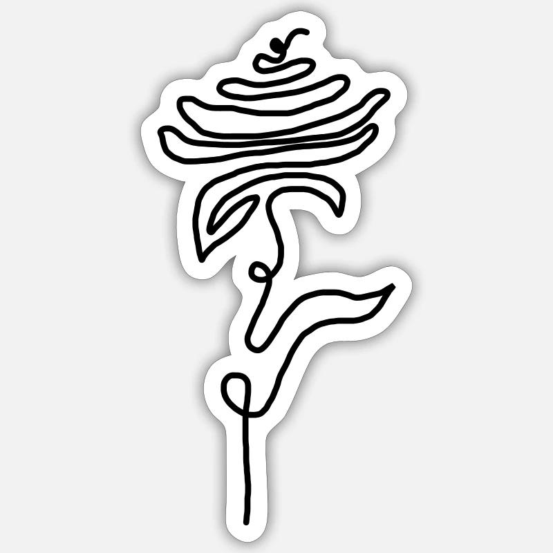 Rose Sticker Größe S (10 x 10 cm)