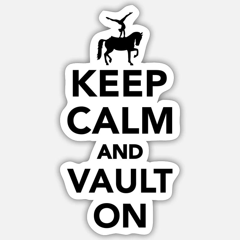 Keep calm and vault on Sticker size S (10 x 10 cm)