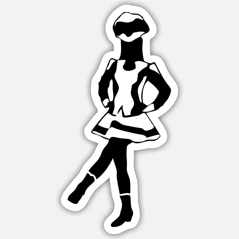 Funkenmarie - Sticker Größe S (10 x 10 cm) - Mattweiß
