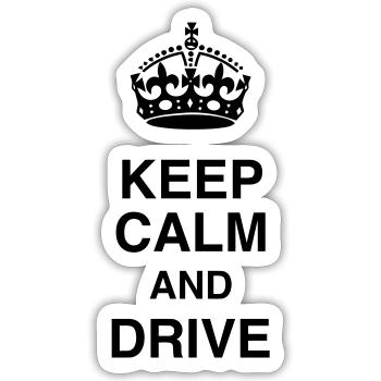 Fahrer Fahren Sport Auto Spieler - Sticker Größe S (10 x 10 cm) - Mattweiß - Vorne