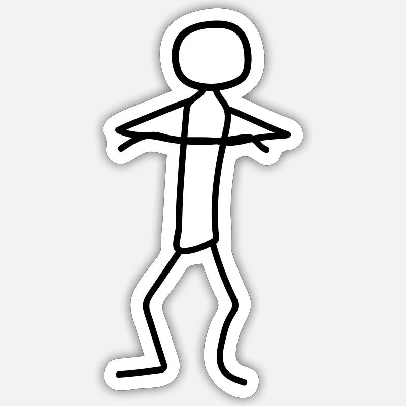 skeptisch strichmaennchen beleidigt arme verschrae - Sticker Größe S (10 x 10 cm) - Mattweiß