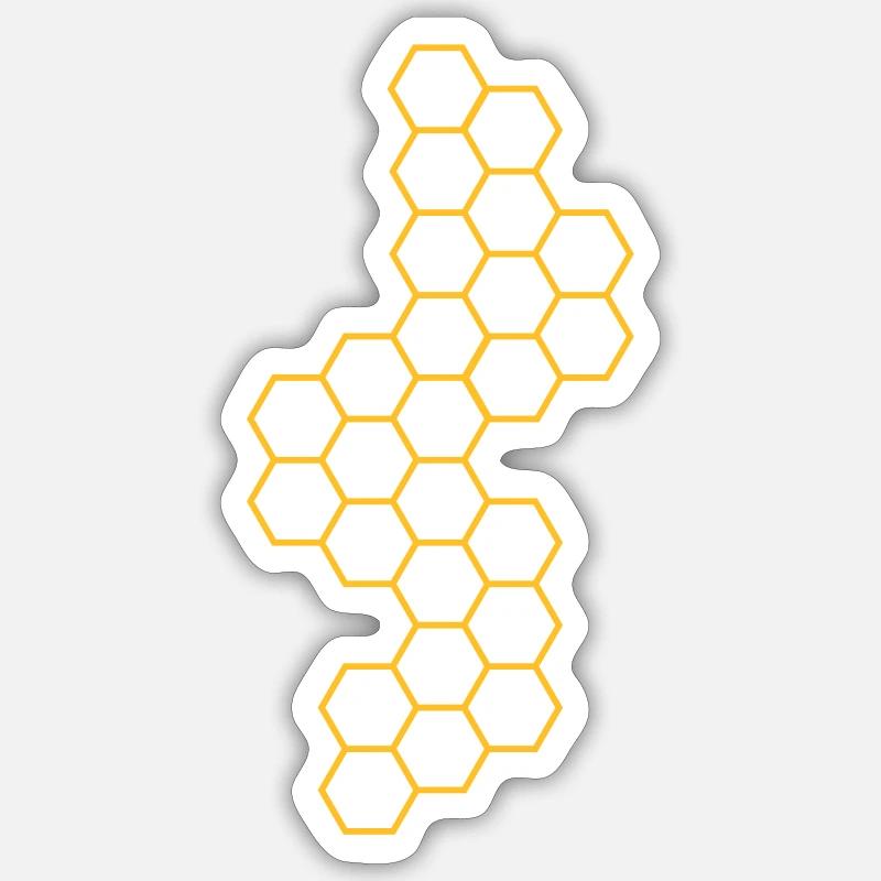 contour version miel nid d’échantillon Sticker taille S (10 x 10 cm)