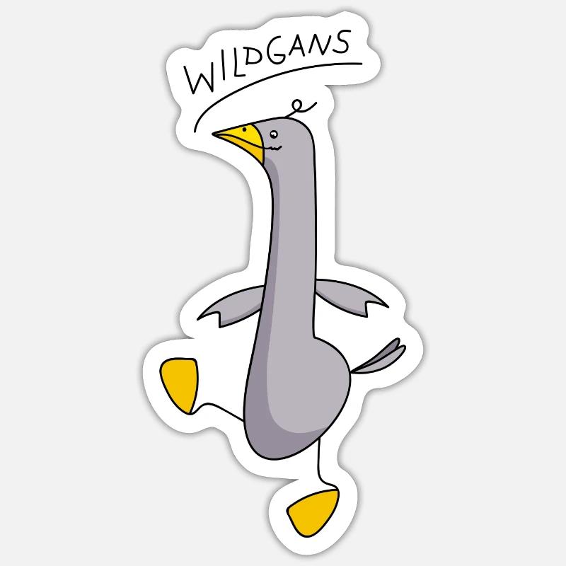 Wildgans - Sticker Größe S (10 x 10 cm) - Mattweiß