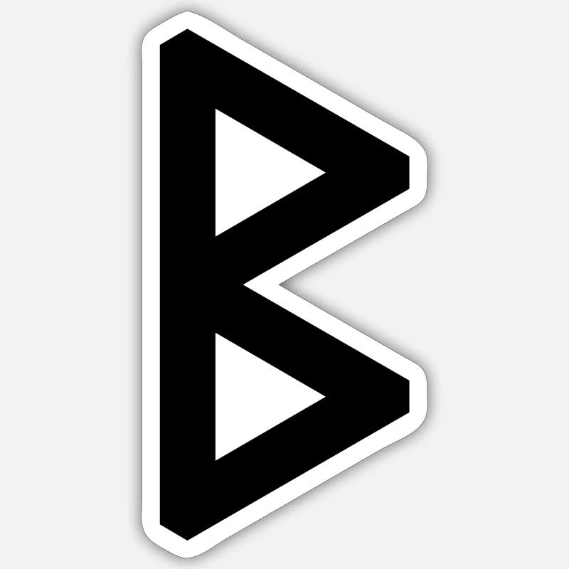 Rune: Berkjon/Berkano ᛒ (B),QuantumRunesFuthark0 © Sticker Größe S (10 x 10 cm)