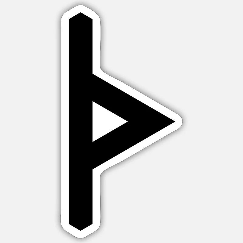Rune: Thurisaz ᚦ (th), Quantum Runes Futhark 0 © - Sticker Größe S (10 x 10 cm) - Mattweiß