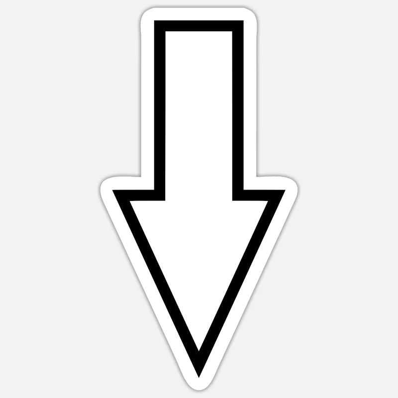 Pfeil - Sticker Größe S (10 x 10 cm) - Mattweiß