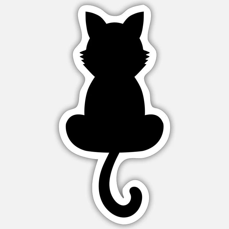 Katze - Sticker Größe S (10 x 10 cm) - Mattweiß