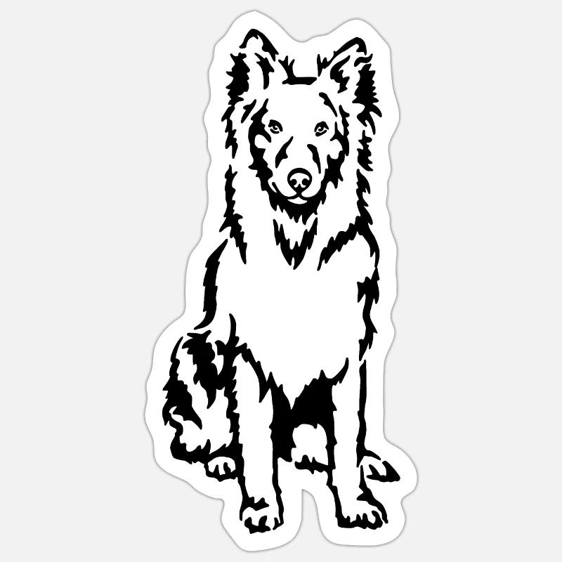 Dutch Shepherd - Sticker size S (10 x 10 cm) - white matte