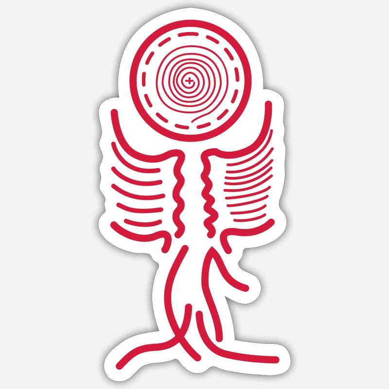 Kreation Alifuru - Sticker Größe S (10 x 10 cm) - Mattweiß