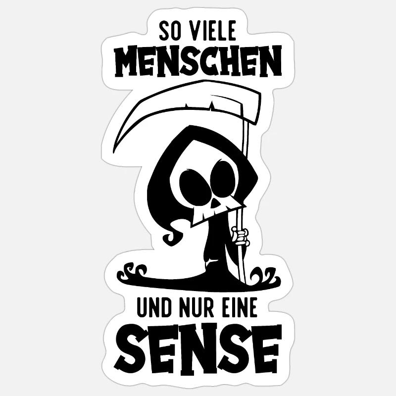 I HASSE PEOPLE SENSENMANN - Sticker size S (10 x 10 cm) - white matte
