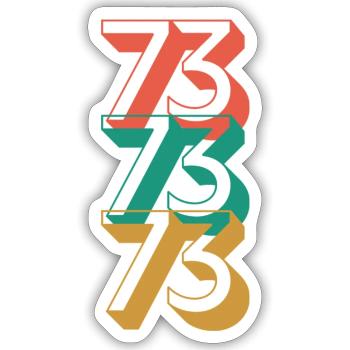 Ton année de naissance 1973 T-shirt - Sticker taille S (10 x 10 cm) - blanc mat - Devant