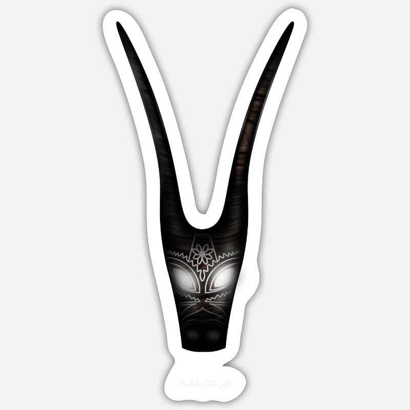 masque - Sticker taille S (10 x 10 cm) - blanc mat