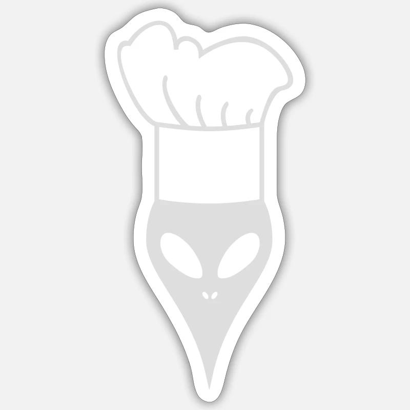 Cook - Sticker Größe S (10 x 10 cm) - Mattweiß