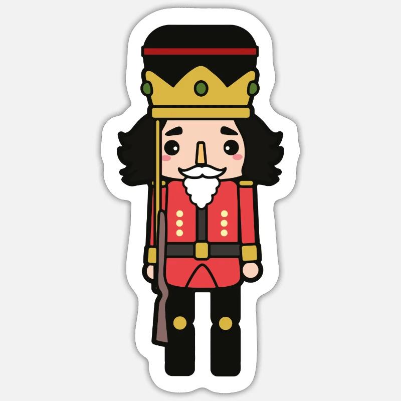Nutcracker - Sticker size S (10 x 10 cm) - white matte