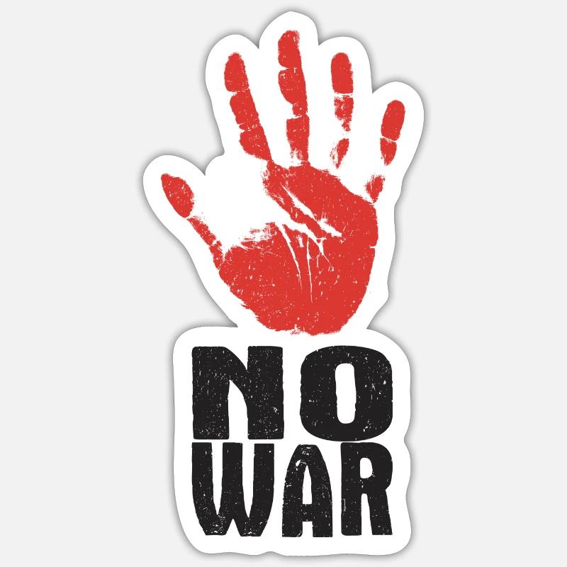 No War - Stop War - Sticker size S (10 x 10 cm) - white matte