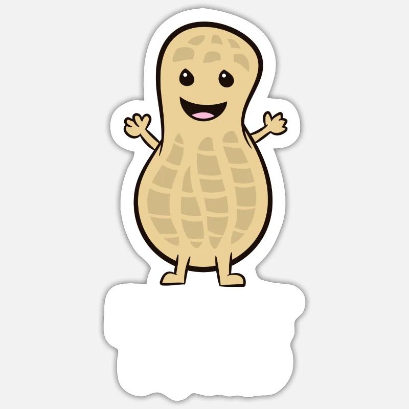 Cacahuète - Peanut Squad - Sticker taille S (10 x 10 cm) - blanc mat