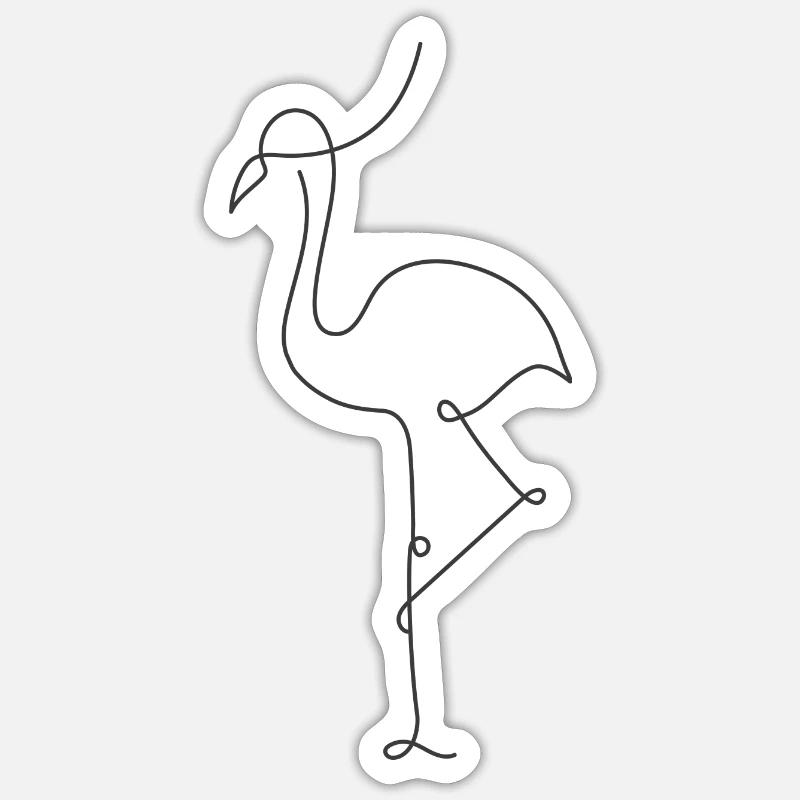 Cigogne - Sticker taille S (10 x 10 cm) - blanc mat