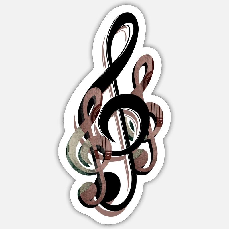 Clef - Sticker size S (10 x 10 cm) - white matte