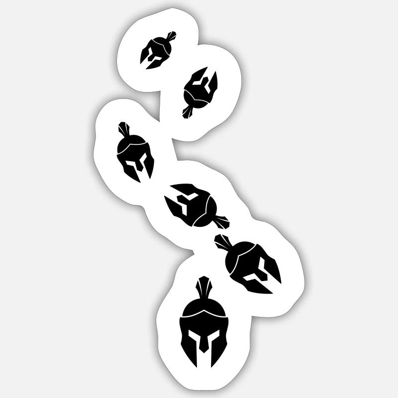 Spartaner Helm Sticker Größe S (10 x 10 cm)
