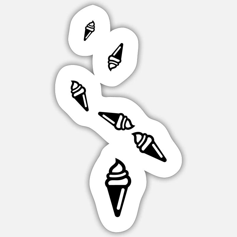 Ice Icon Icon - Sticker size S (10 x 10 cm) - white matte