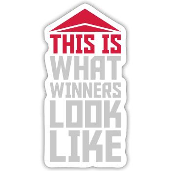 What Winners Look Like - Sticker size S (10 x 10 cm) - white matte - Front