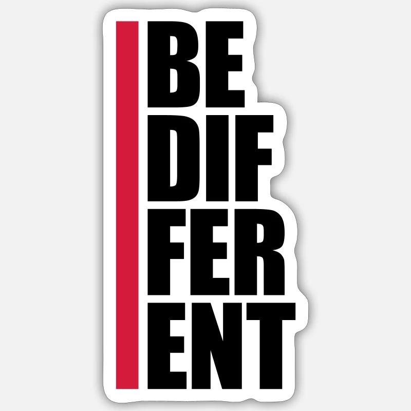 Be different Logo Design - Sticker size S (10 x 10 cm) - white matte