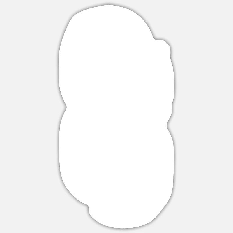 Maillot à 8 chiffres - Sticker taille S (10 x 10 cm) - blanc mat