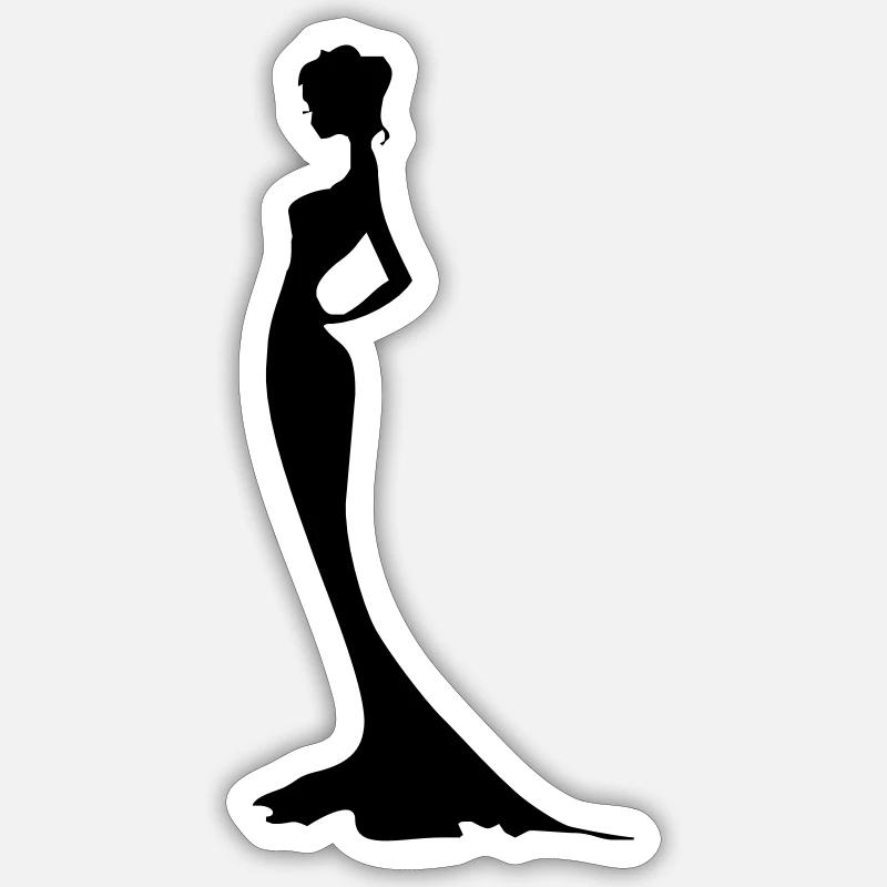 Braut - Sticker Größe S (10 x 10 cm) - Mattweiß