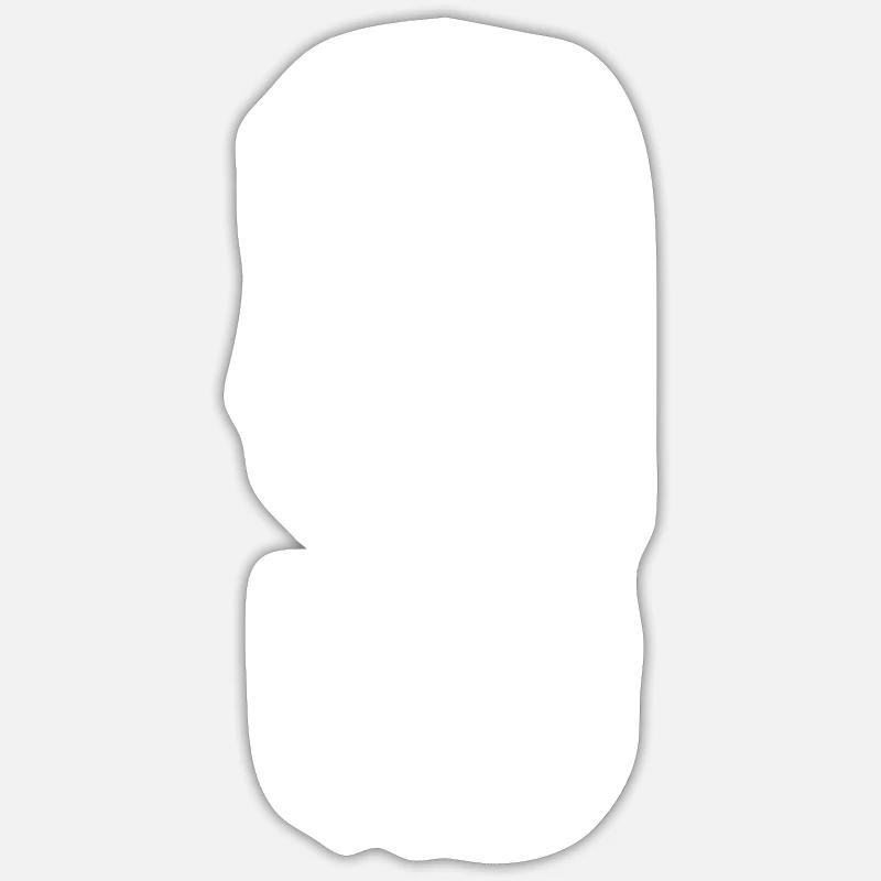 Maillot à 9 chiffres - Sticker taille S (10 x 10 cm) - blanc mat