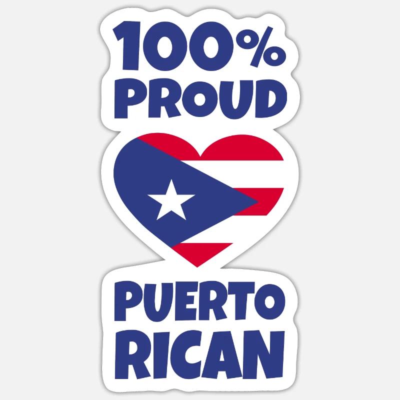 Puerto Rico - Sticker Größe S (10 x 10 cm) - Mattweiß