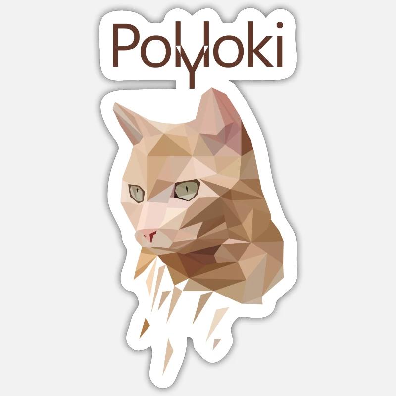 Polyloki - Sticker Größe S (10 x 10 cm) - Mattweiß