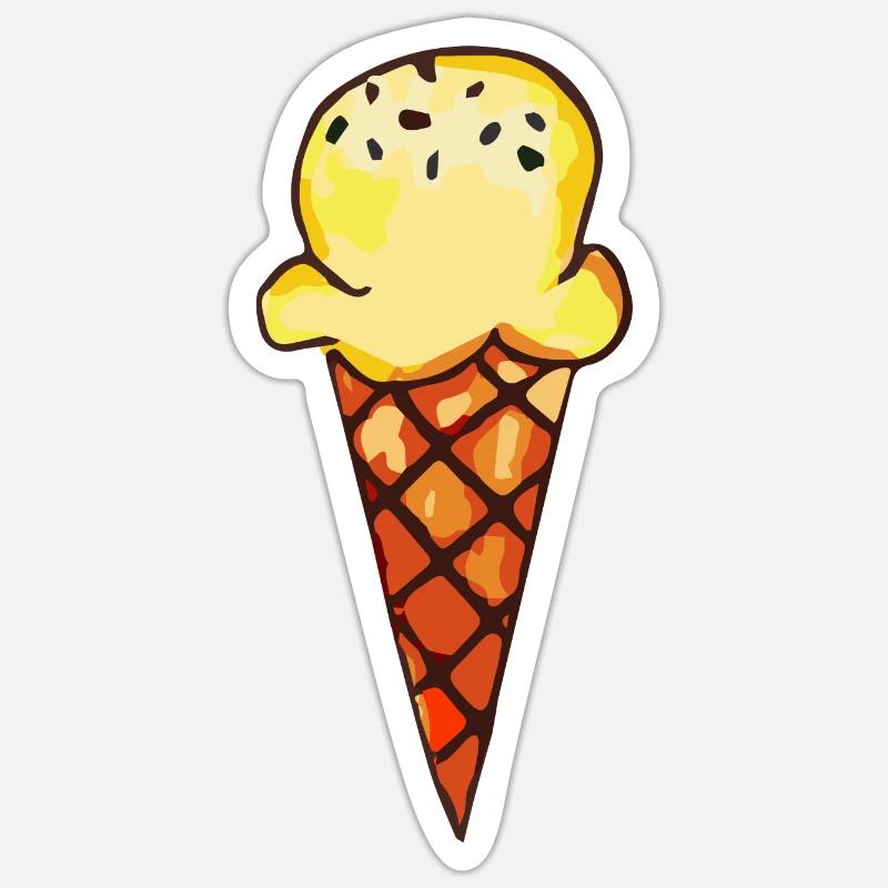 Cornet De Glace Sticker taille S (10 x 10 cm)