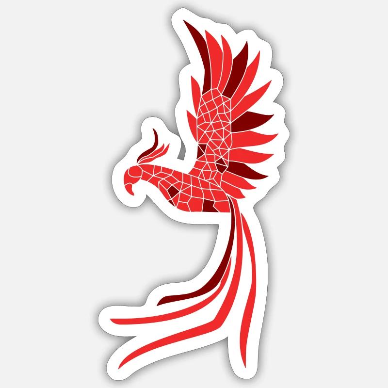 Phénix - Sticker taille S (10 x 10 cm) - blanc mat