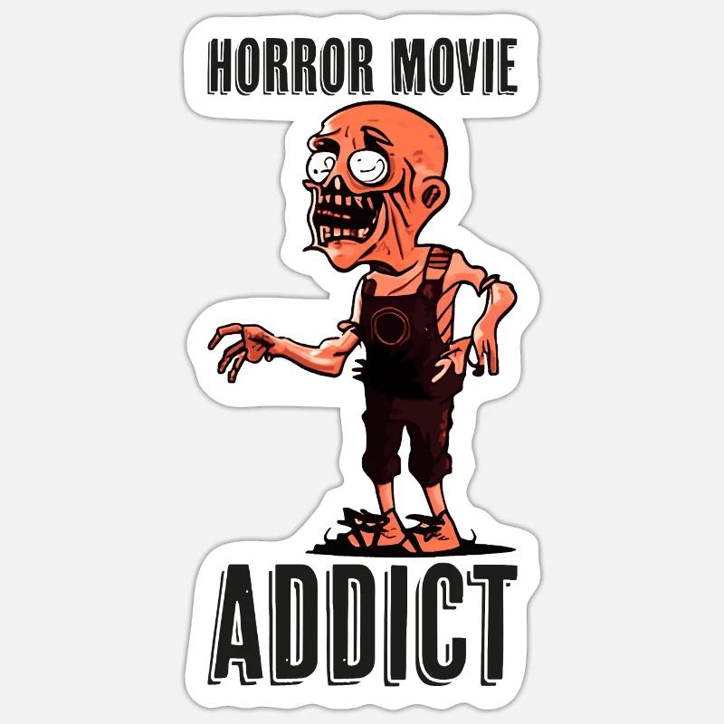 Comic Zombie Horror Film Fan Design Sticker size S (10 x 10 cm)