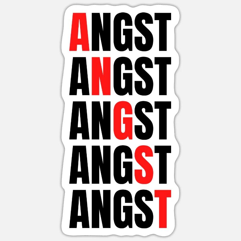 Fear - Sticker size S (10 x 10 cm) - white matte
