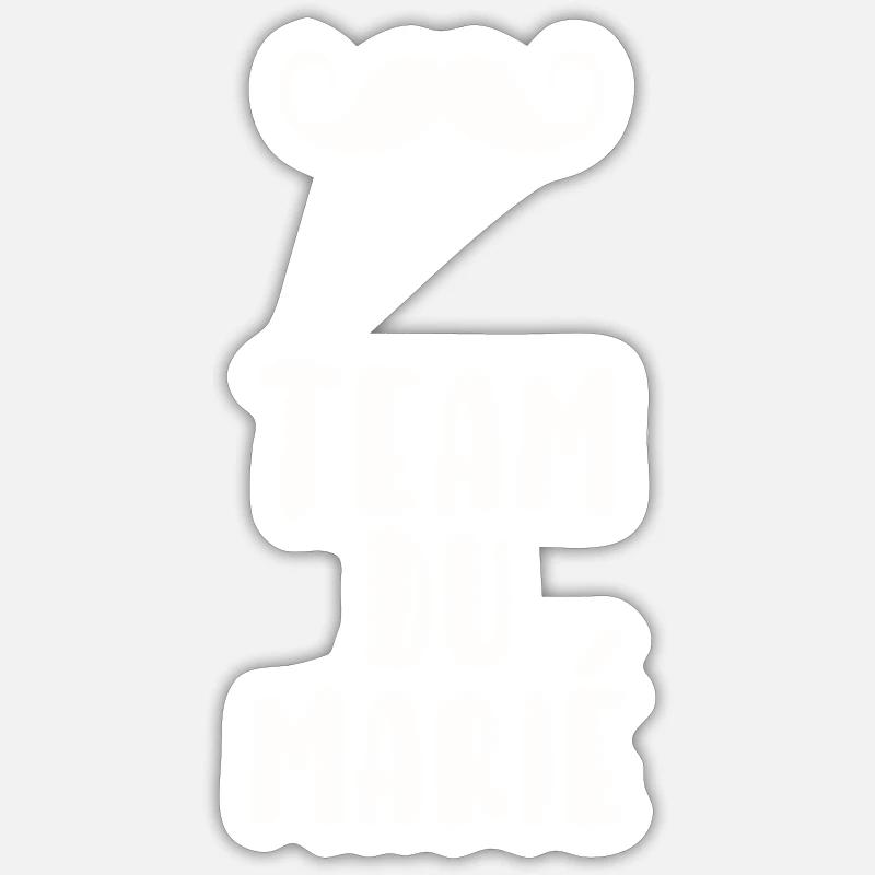 Team du marié - Sticker taille S (10 x 10 cm) - blanc mat