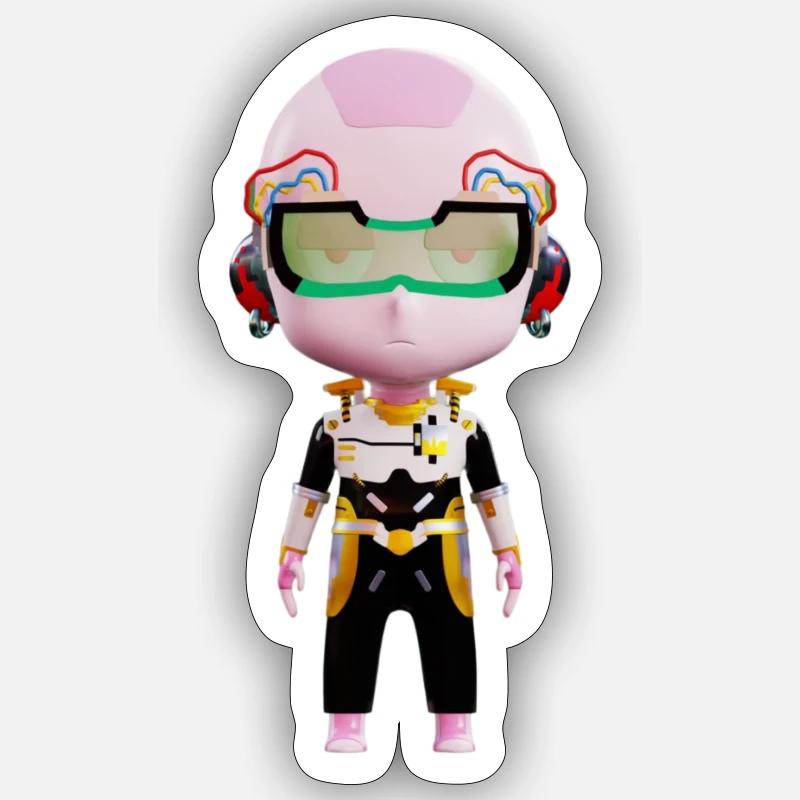Alien NFT - Sticker Größe S (10 x 10 cm) - Mattweiß