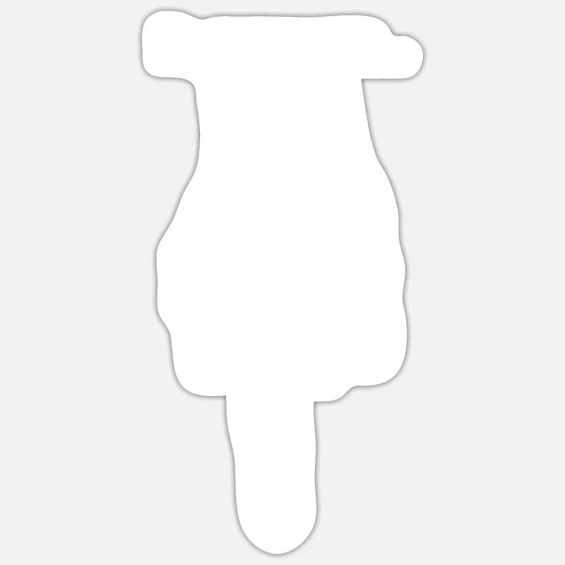 Monde à l’envers b - Sticker taille S (10 x 10 cm) - blanc mat