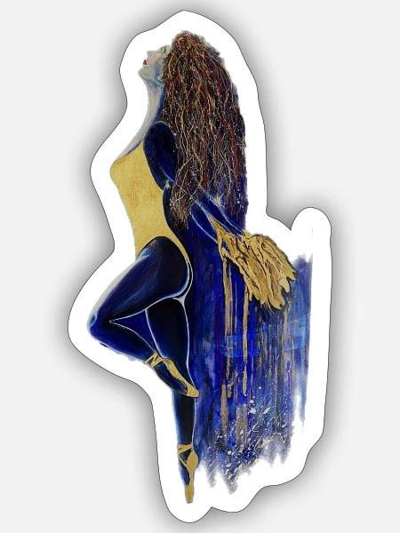 Tänzerin - Sticker Größe S (10 x 10 cm) - Mattweiß