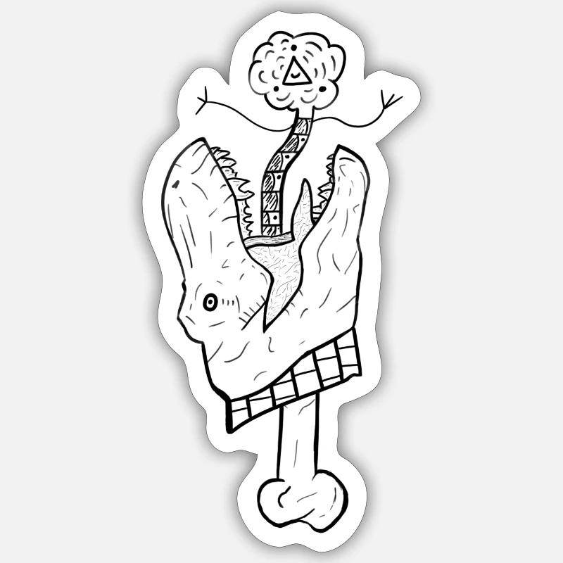 Hähnchensauer - Sticker Größe S (10 x 10 cm) - Mattweiß