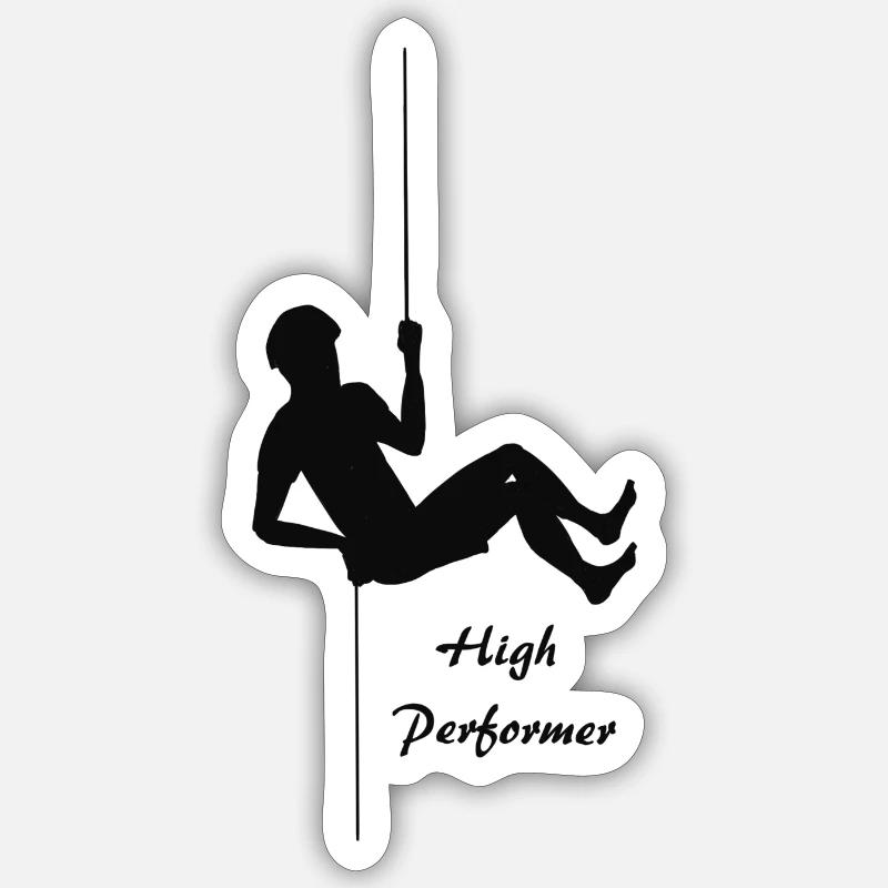 High Performer Kletterer Sticker Größe S (10 x 10 cm)
